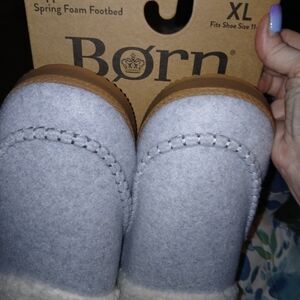 Born Gray Wool-Look Slip-On Clog Boots with Stitched Trim